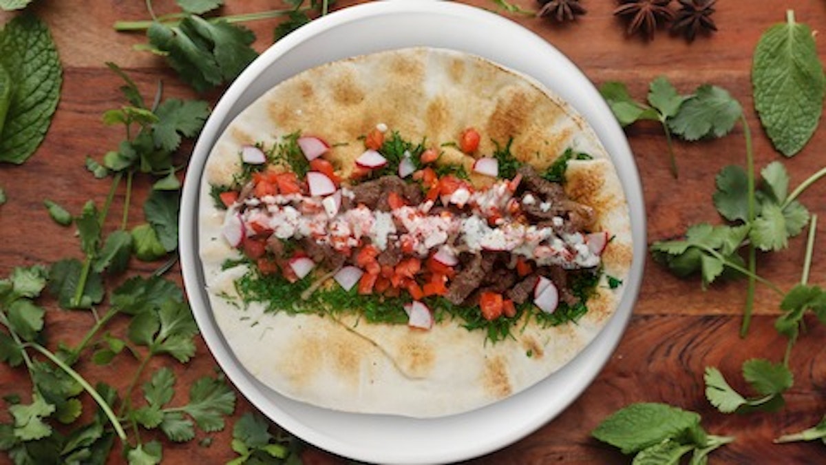 Beef Shawarma Wrap