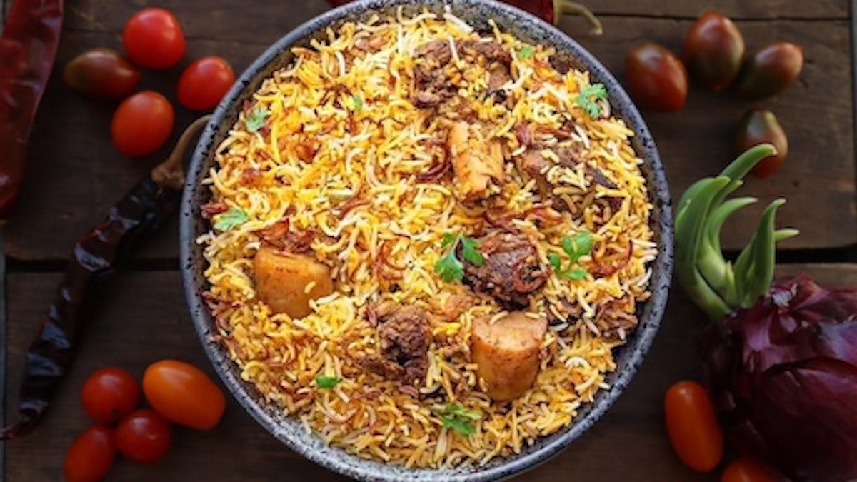 Fried Rice Mix with Roasted Lamb Iraqi Style