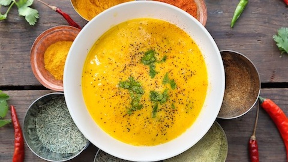 Vegan Lentil Soup with Fresh Cumin Seeds and Turmeric